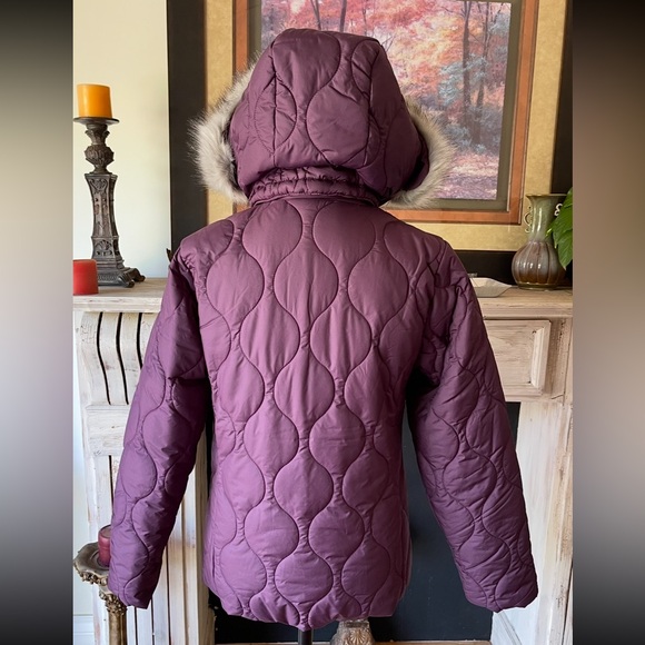 COLUMBIA Thermal Reflective Omni-Heat Lined Convertible Hooded Winter Coat Sz S - Picture 6 of 12